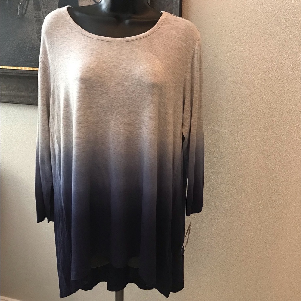 Style & Co. Ombre Ink High-Low Top – Plus Size PXL – NWT